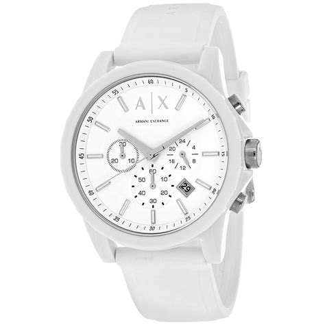 reloj armani exchange blanco|armani exchange watch under 5000.